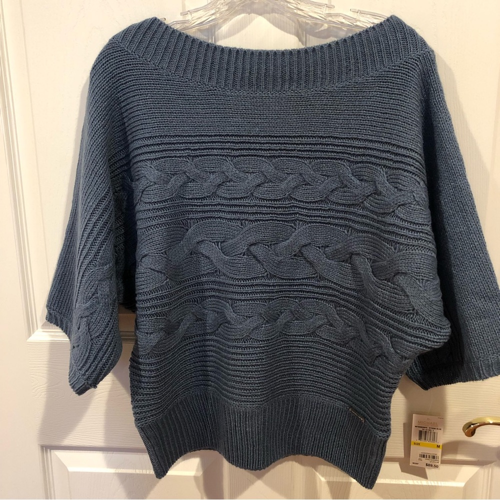 Michael Kors knit blue cable knit style sweater.